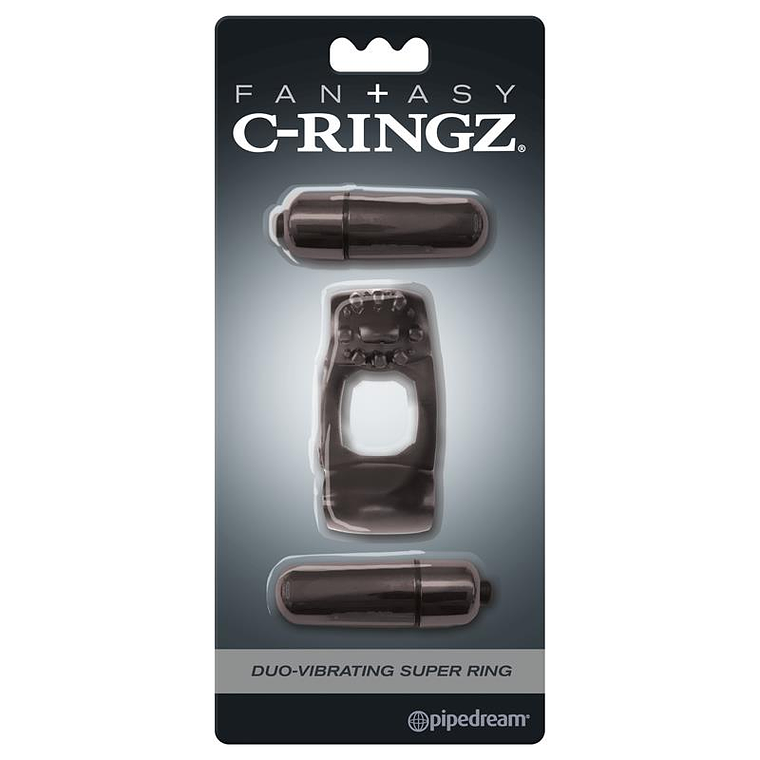 Fantasy C-Ringz Duo-Vibrating Super Ring Black 3