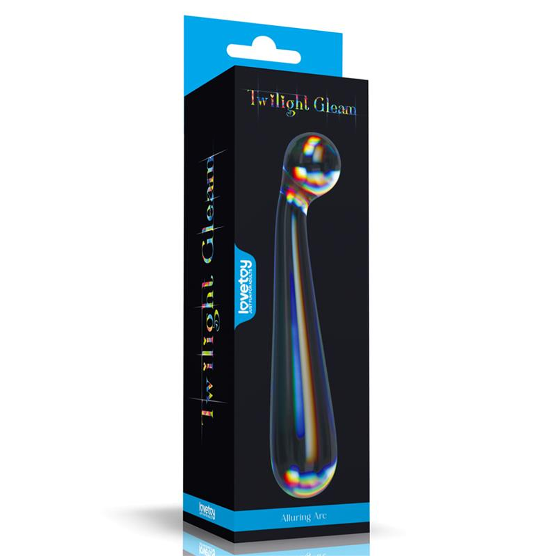 Glow in the dark Glass Dildo Twilight Gleam Alluring Arc 5