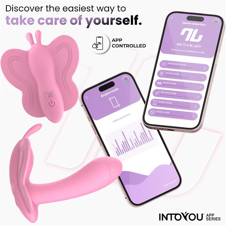 Wingy Butterfly Vibrator with App Pink 7