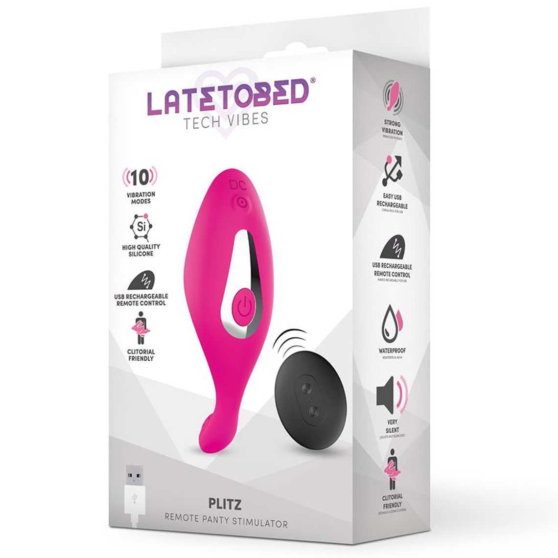 Plitz Panty Stimulator with Remote Control USB 8