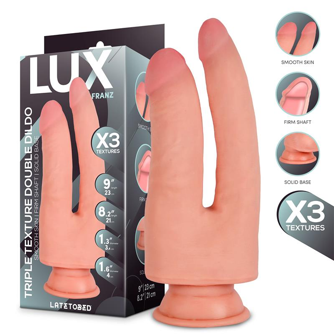 Franz Triple Density Double Dildo 8.2 - 9 1