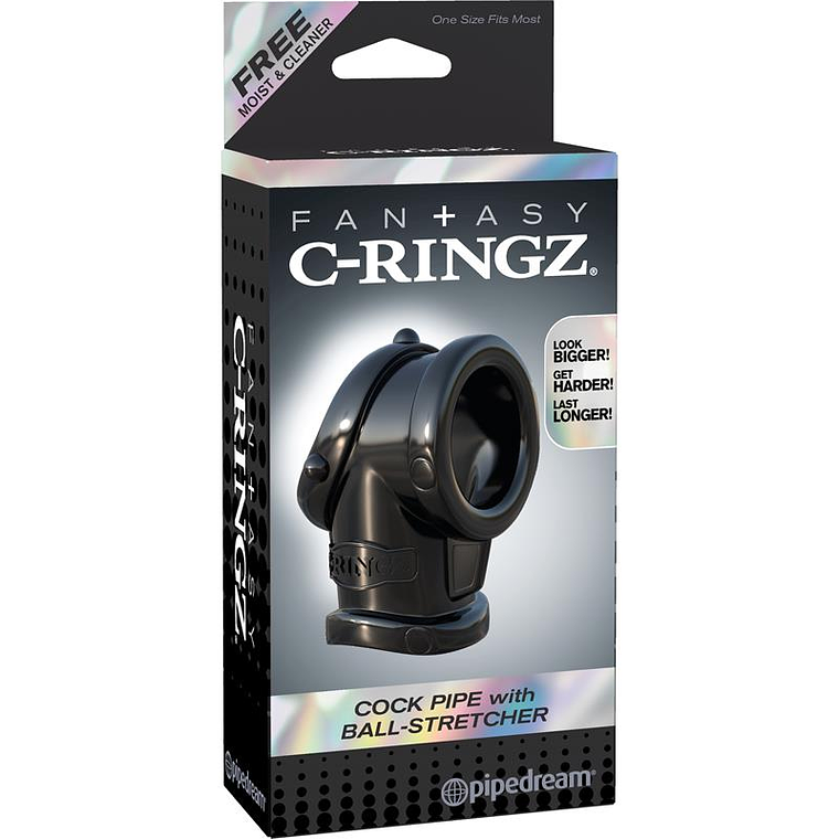 Fantasy C-Ringz Cock Pipe with Ball-Stretcher Black 3