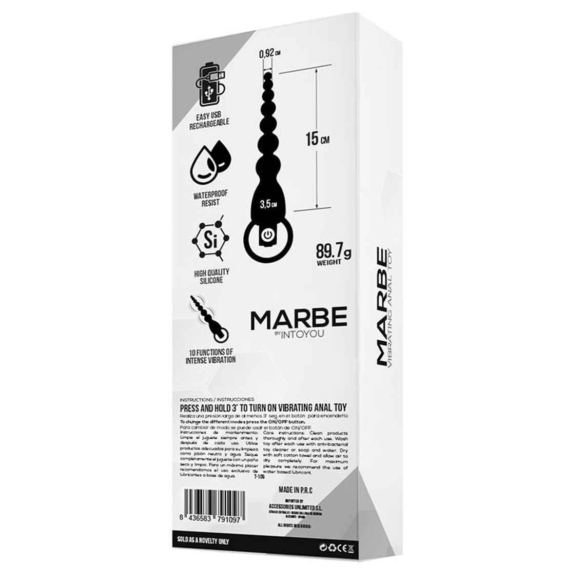 Marbe Anal Chain with Vibration USB Silicone 4