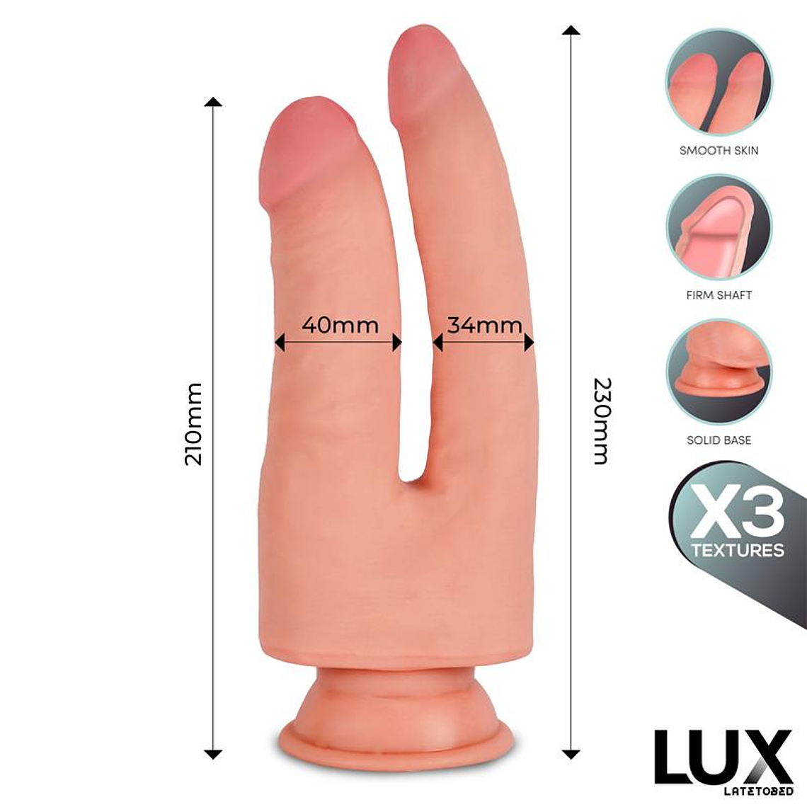 Franz Triple Density Double Dildo 8.2 - 9 5