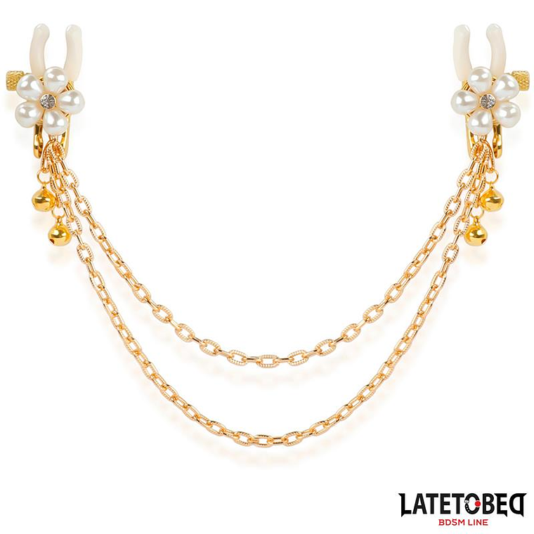 Rearl nipple clamps with Chain 1