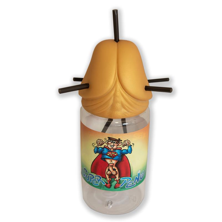 Penis-Shaped Baby Bottle with 5 Straws Gold Edition 1