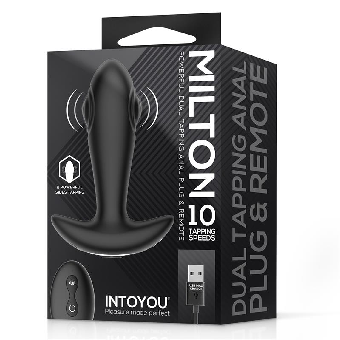 Milton Dual Tapping Anal Plug with Remote Control 8