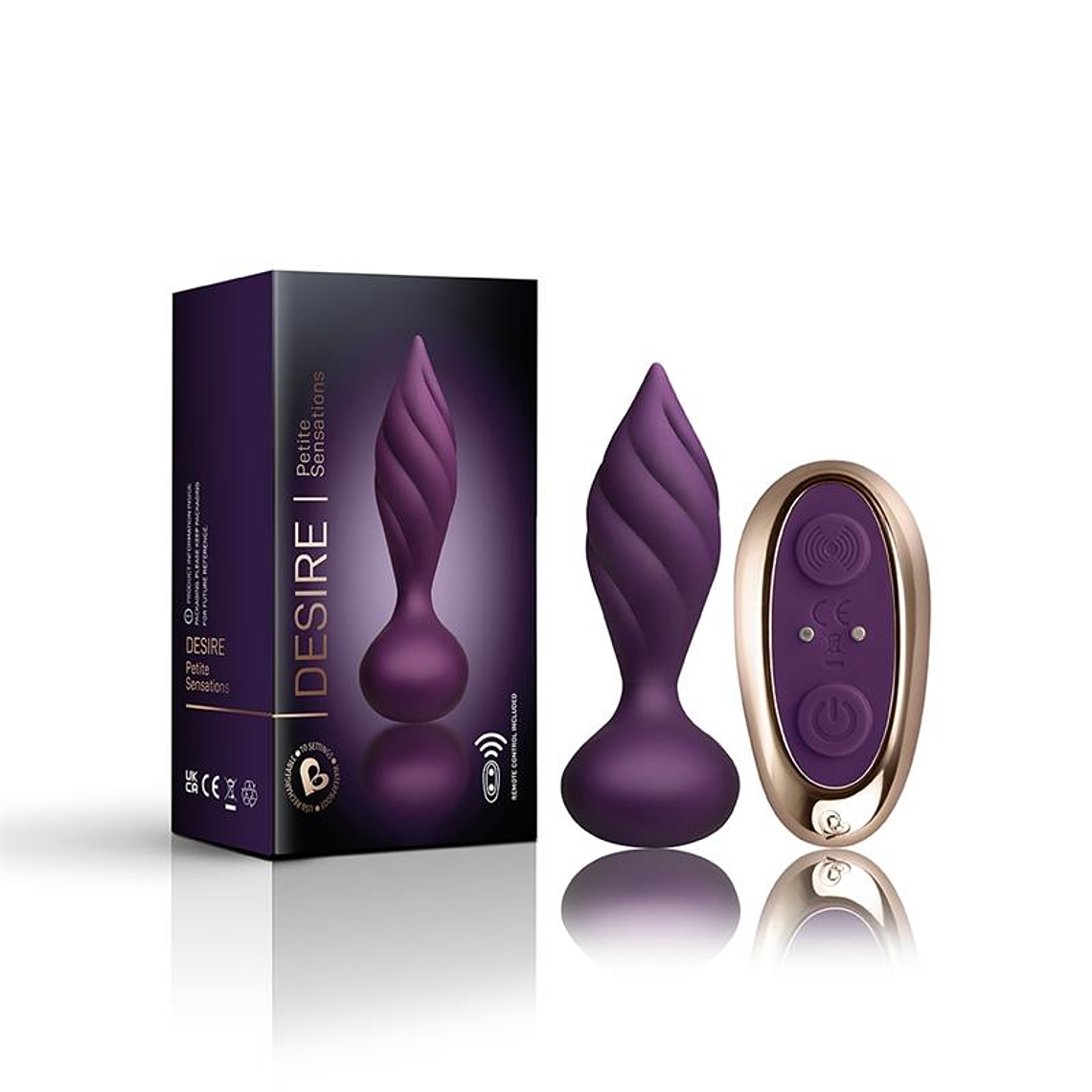 Butt Plug with Remote Control Petite Sensations Desire Purple 4