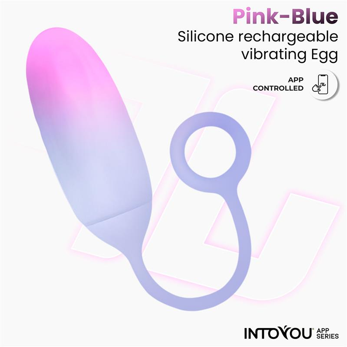 Vibrating Egg Double Layer Silicone with APP Pink/Blue 3