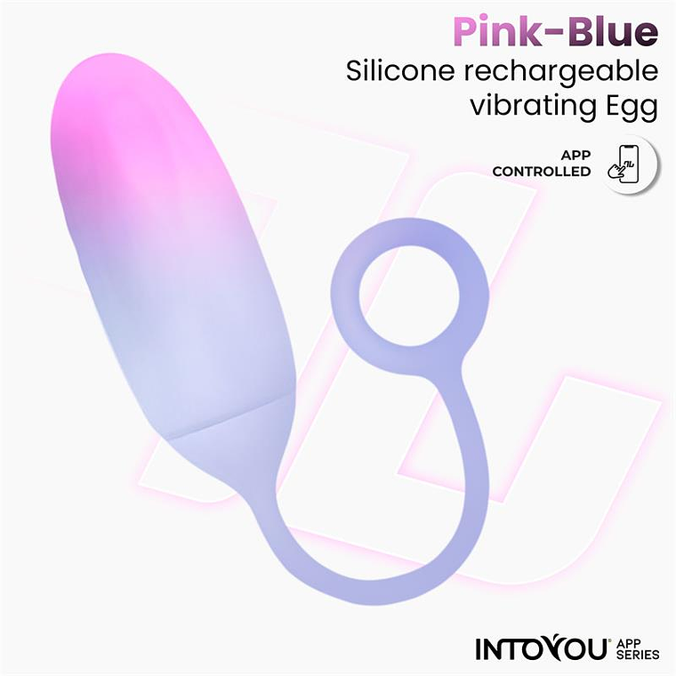 Vibrating Egg Double Layer Silicone with APP Pink/Blue 3
