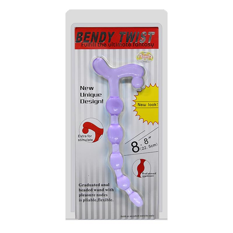 Bendy Twist Anal Beads Purple 6