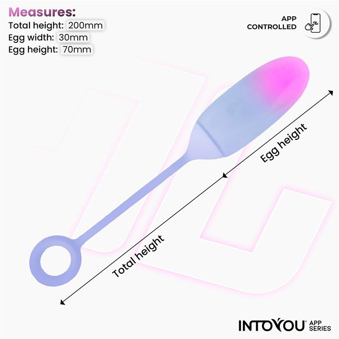 Vibrating Egg Double Layer Silicone with APP Pink/Blue 9