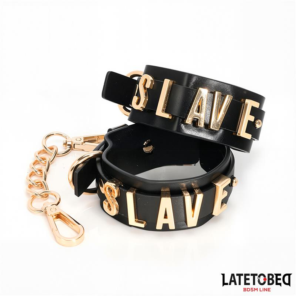 SLAVE Ankle cuff with Golden Chain 7