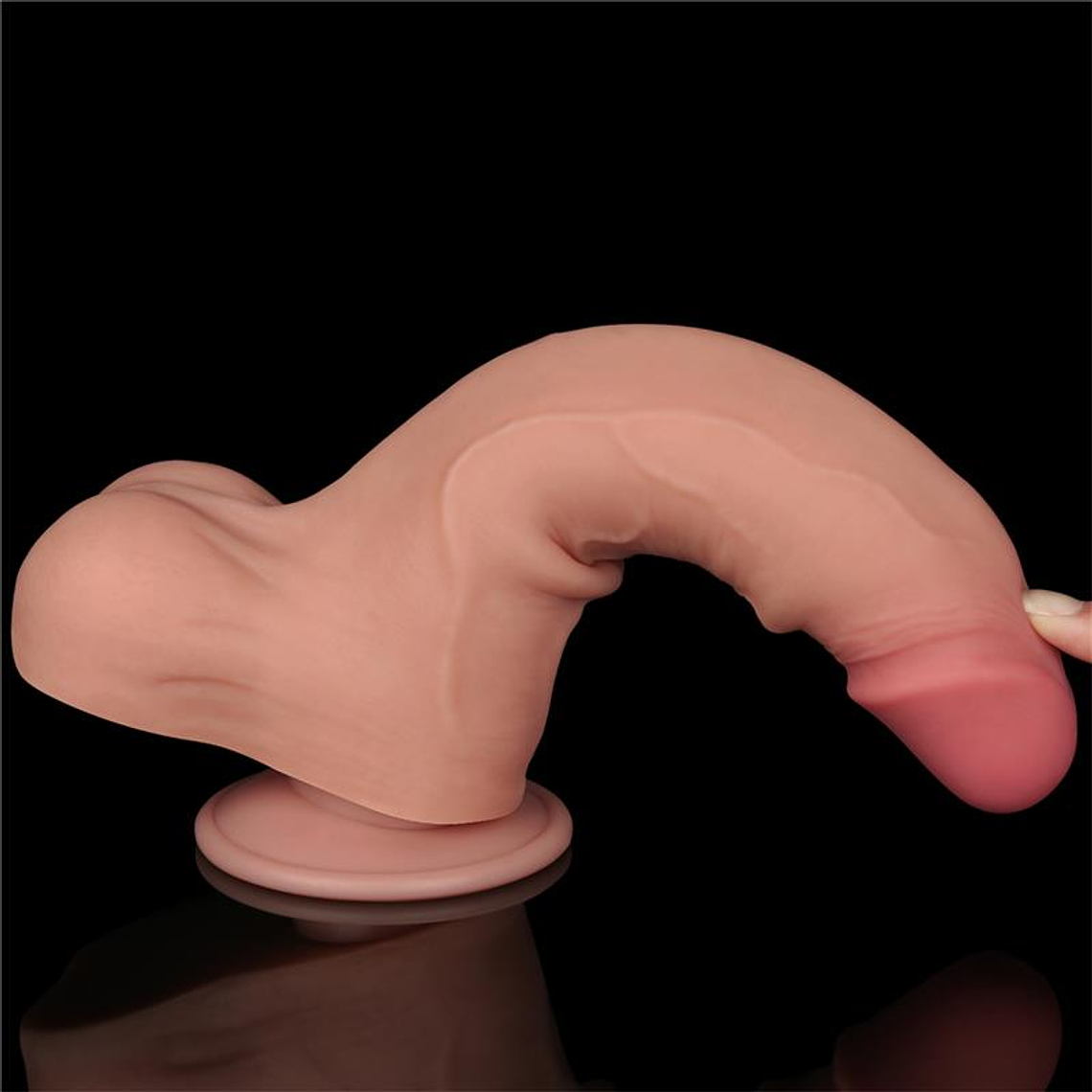 Sliding Skin Dual Layer Dildo 8.5 6