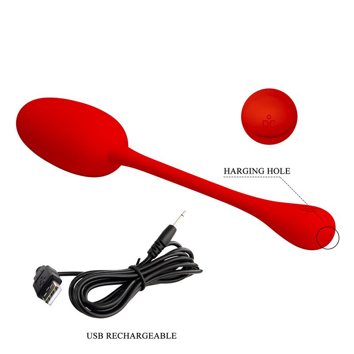 Knucker Vibrating Egg Red 9