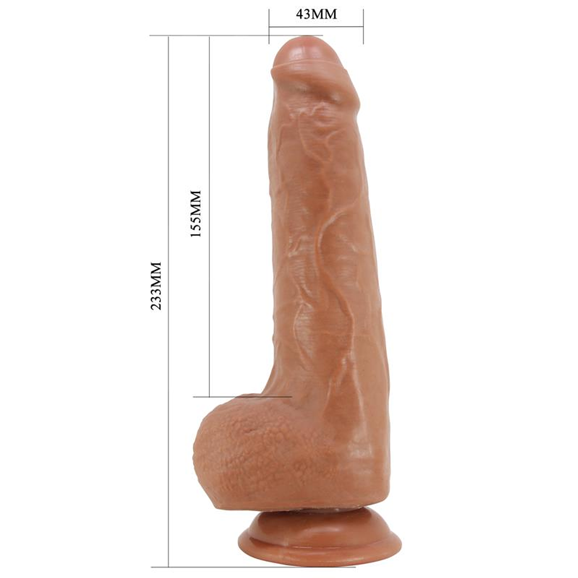 Sliding Skin Realistic Dildo with Testicles 23.3 cm 5