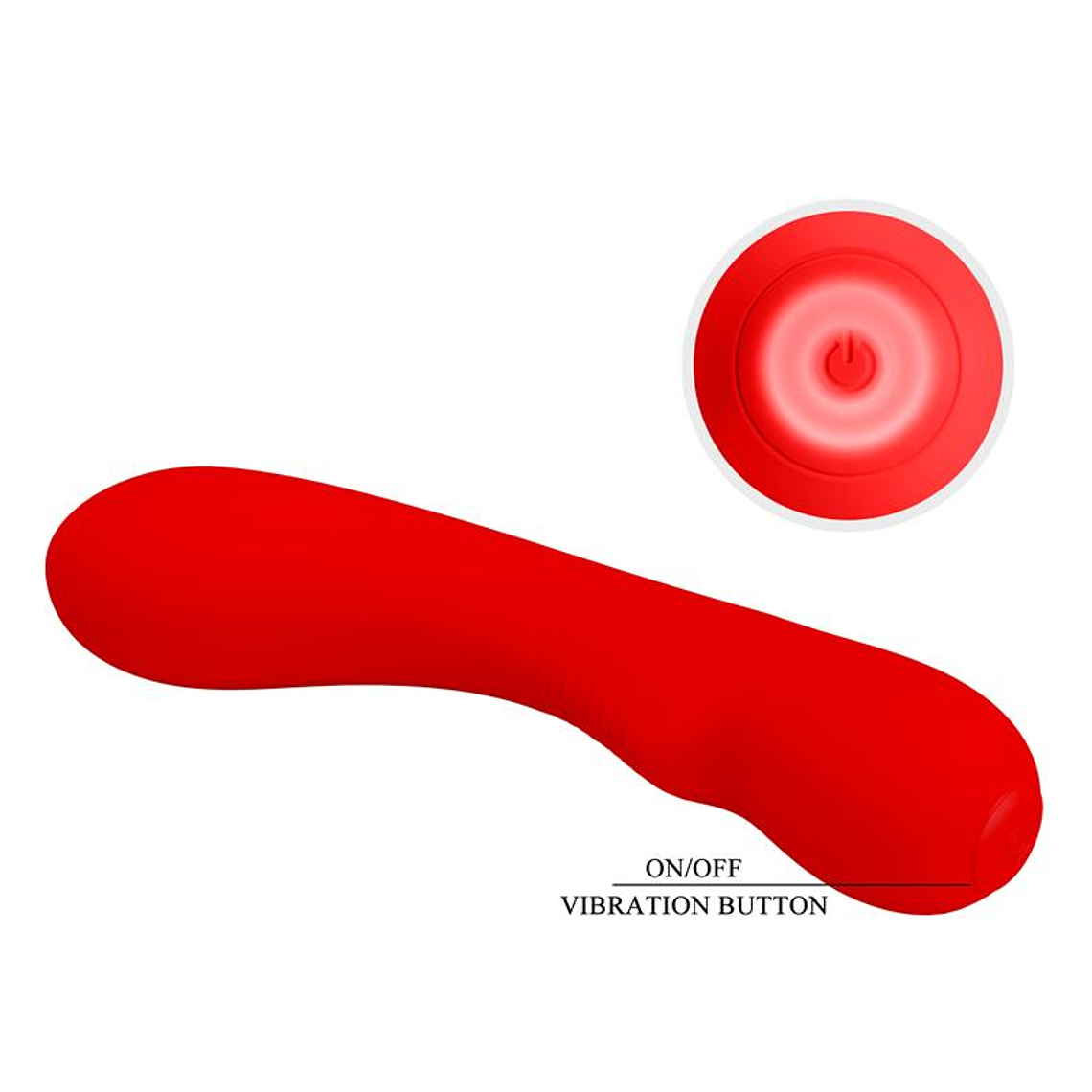 Prescott Vibrator USB Silicone Red 9