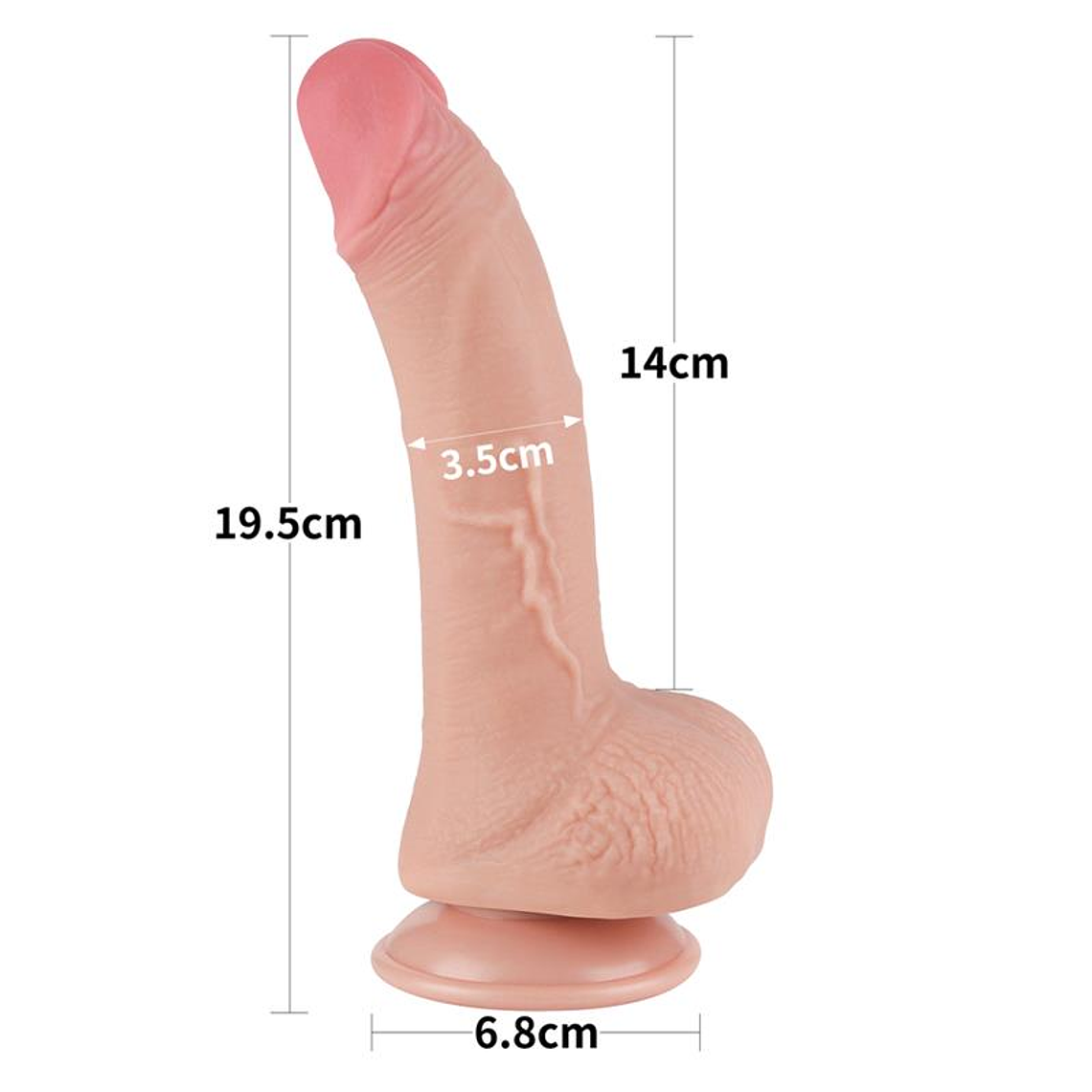 Sliding Skin Dual Layer Dildo 7.5 12