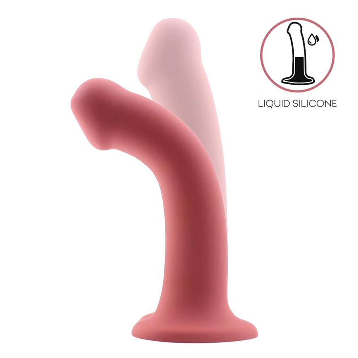 Bouncy Liquid Silicone Dildo Hiper Flexible 6.5 - 16.5 cm Size S Burgundy 2