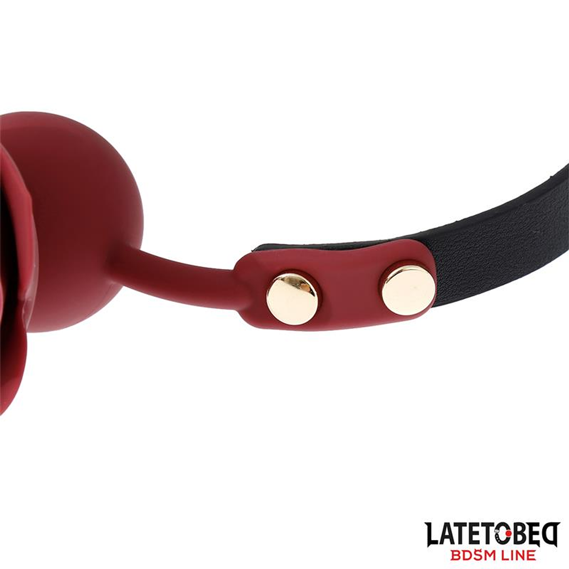 Breathable Silicone Ball Gag with Rose Adjustable 47-56 cm 5