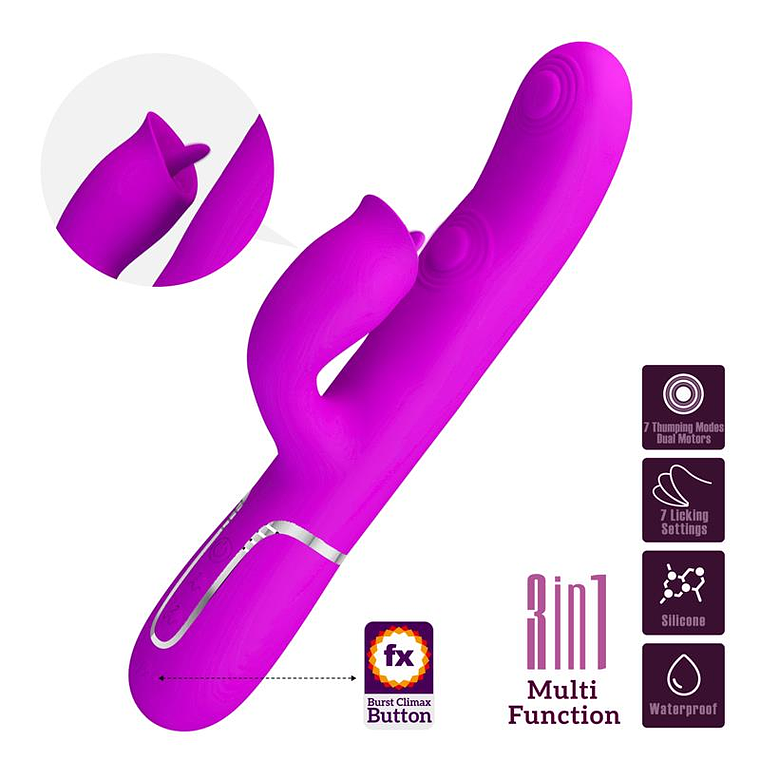 Gigi Vibrator Licking and Thumping Fuchsia 1