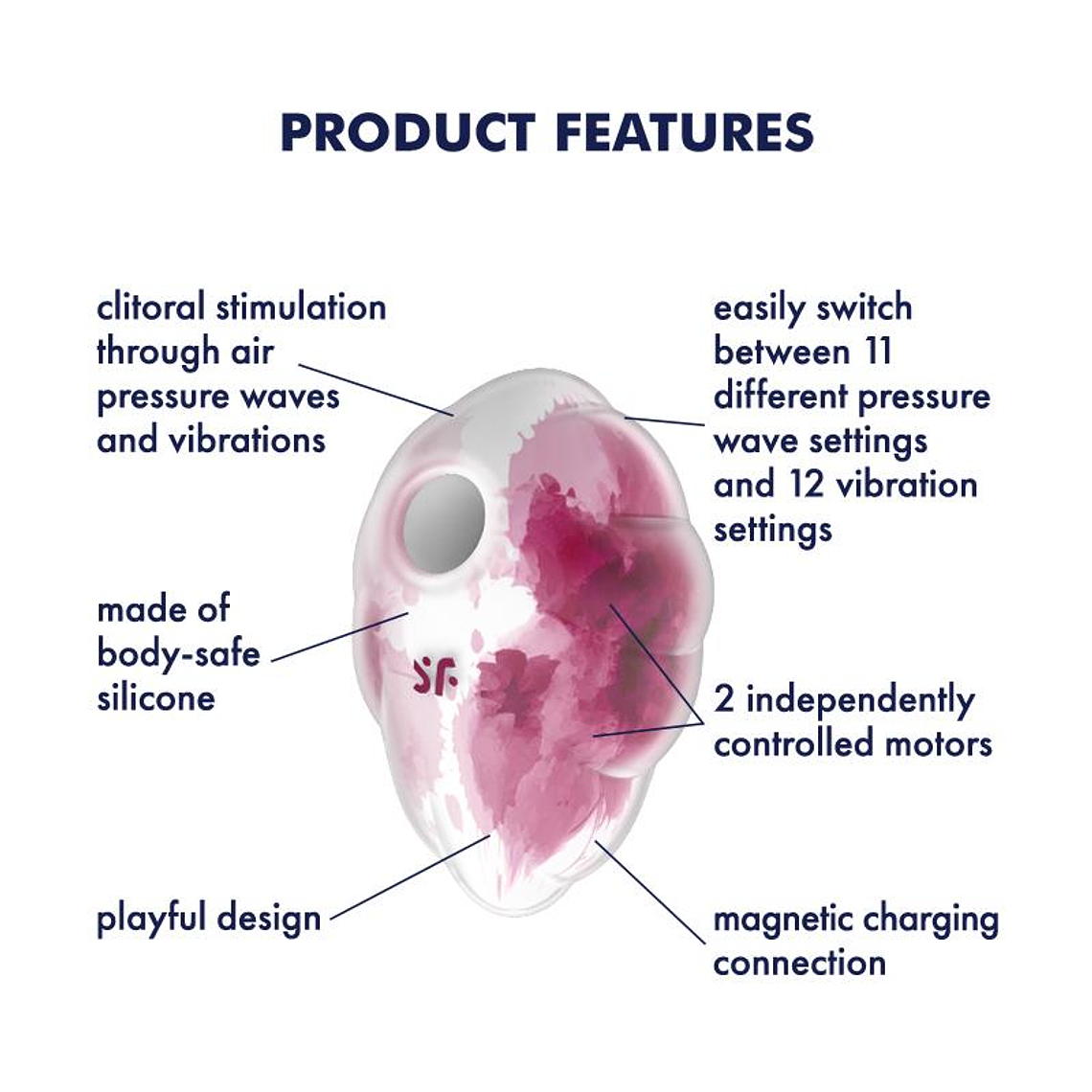 Cloud Dancer Clit Sucker and Vibe Red Print 4
