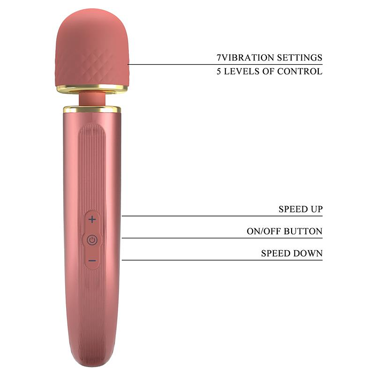Vibrating Wand USB Silicone Pink 9