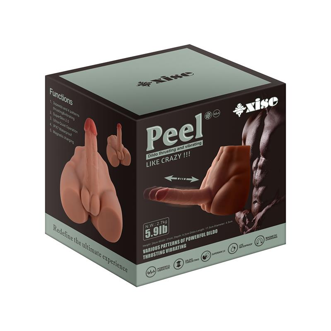 Peel Dildo and Ass with Thrusting and Vibration Masturbator 2.7 KG 12