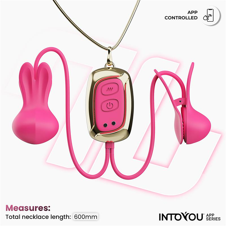 Tickly Nipple Clamps ith Vibration, Remote and Necklace with App 3