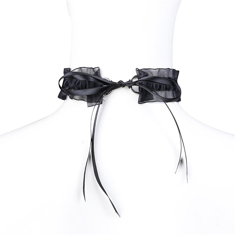 Collar with Bow, Bell and Lace 8