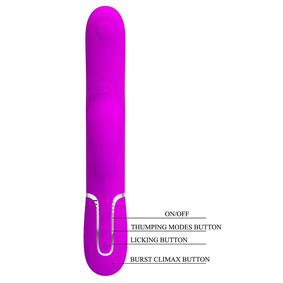 Gigi Vibrator Licking and Thumping Fuchsia 9