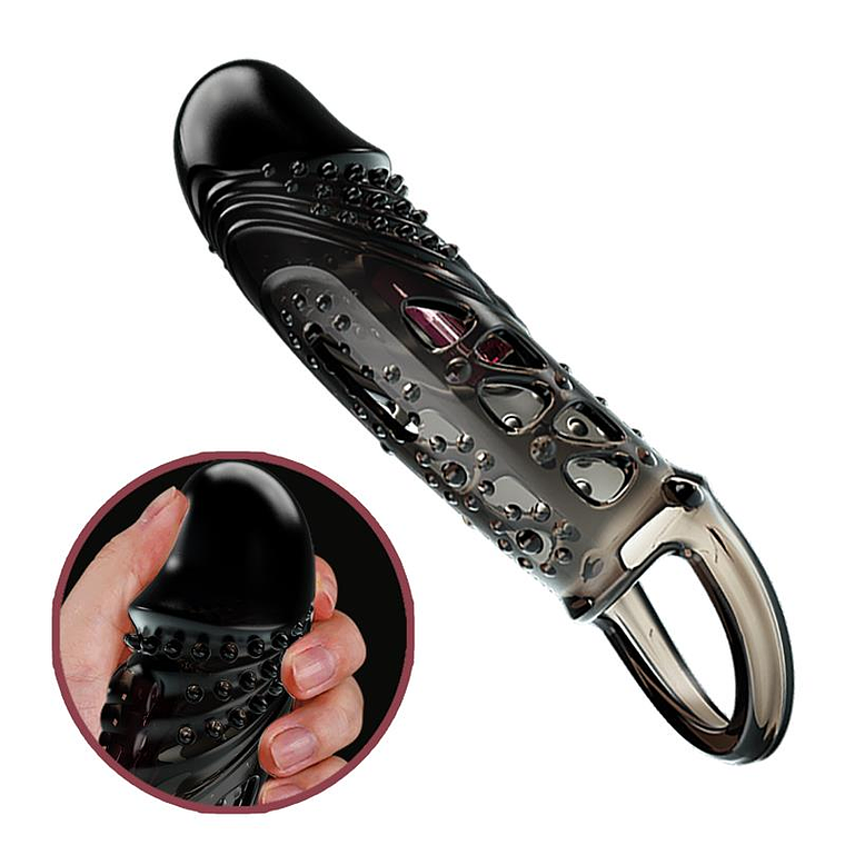 Penis sleeve with vibration Black 4