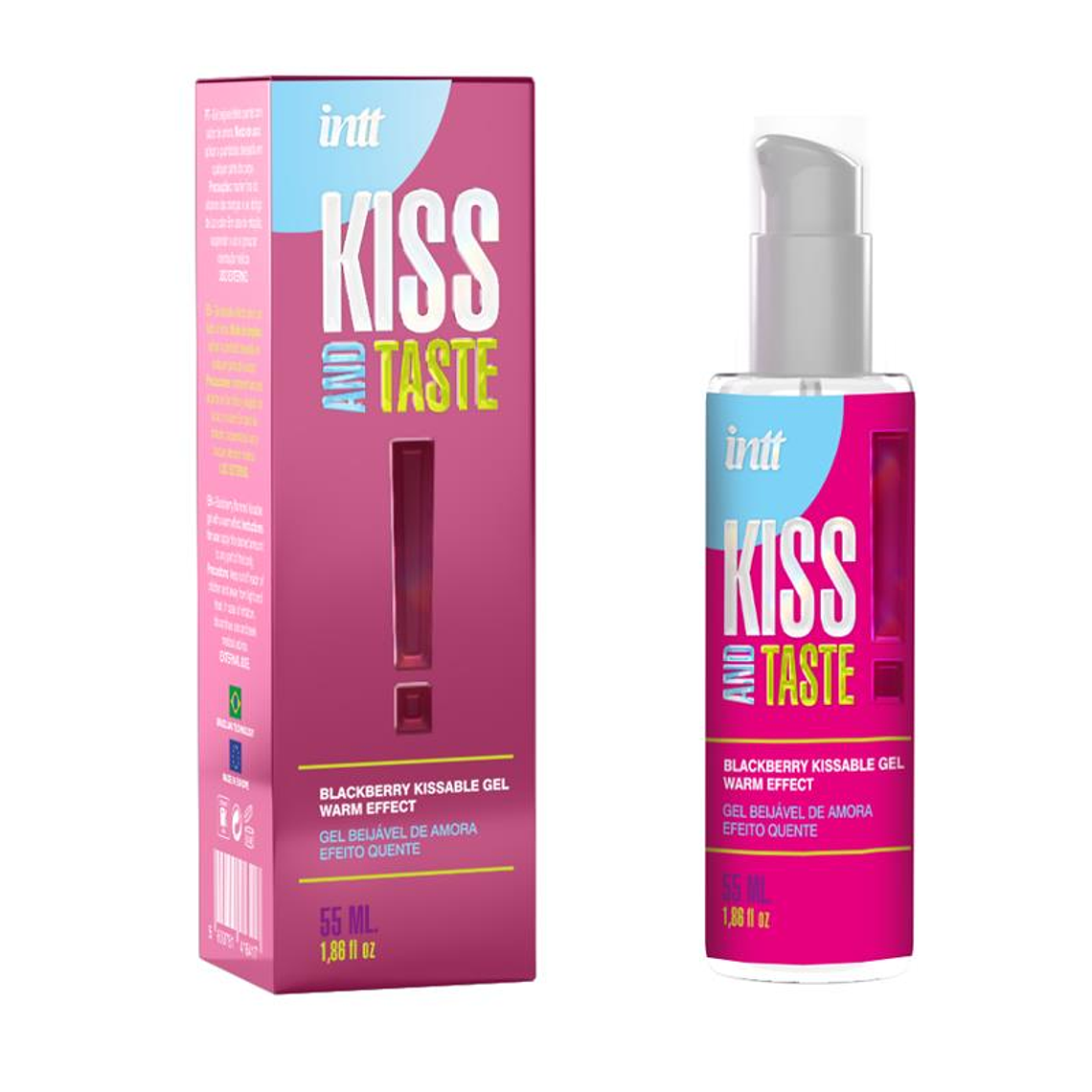Gel Aquecente Kissable INTT - Sabor Amora com Efeito de Calor 1
