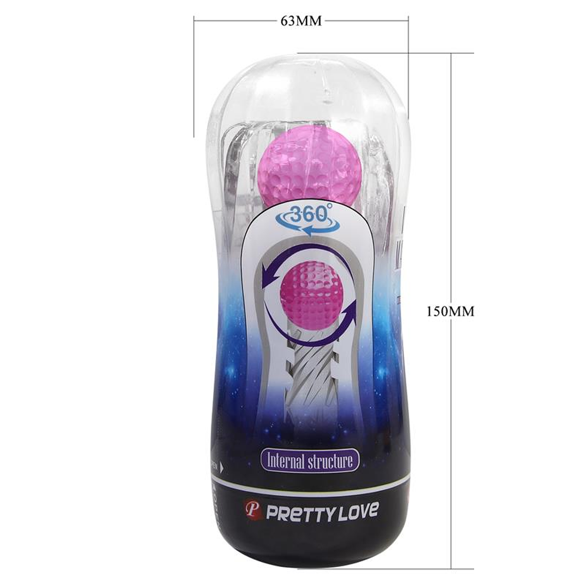 Masturbador com Textura Interna | Bola Mágica | TPE Flexível 8