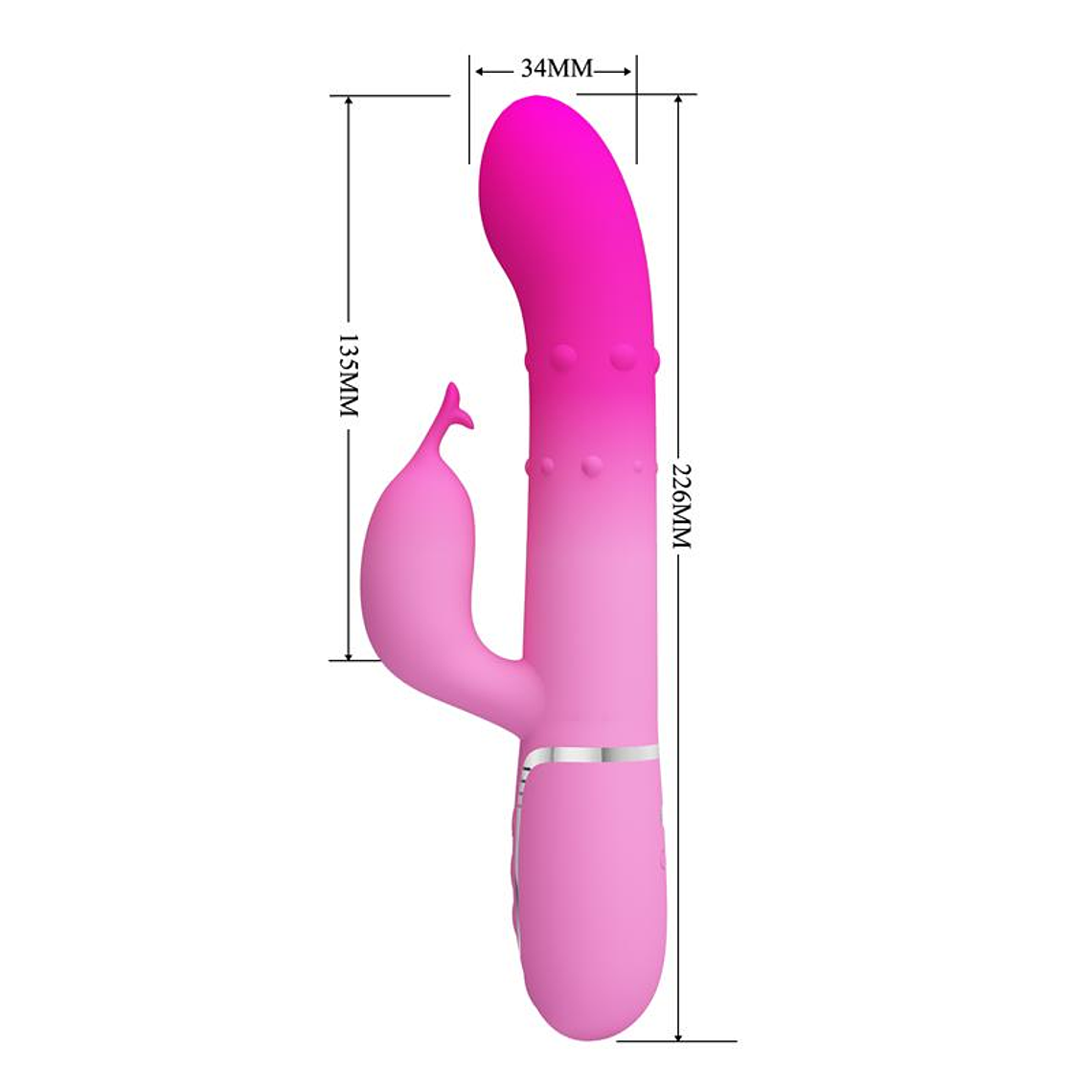 Vibrador Rabbit Pretty Love | 7 Funções + Bolas Rotativas | Recarregável 10