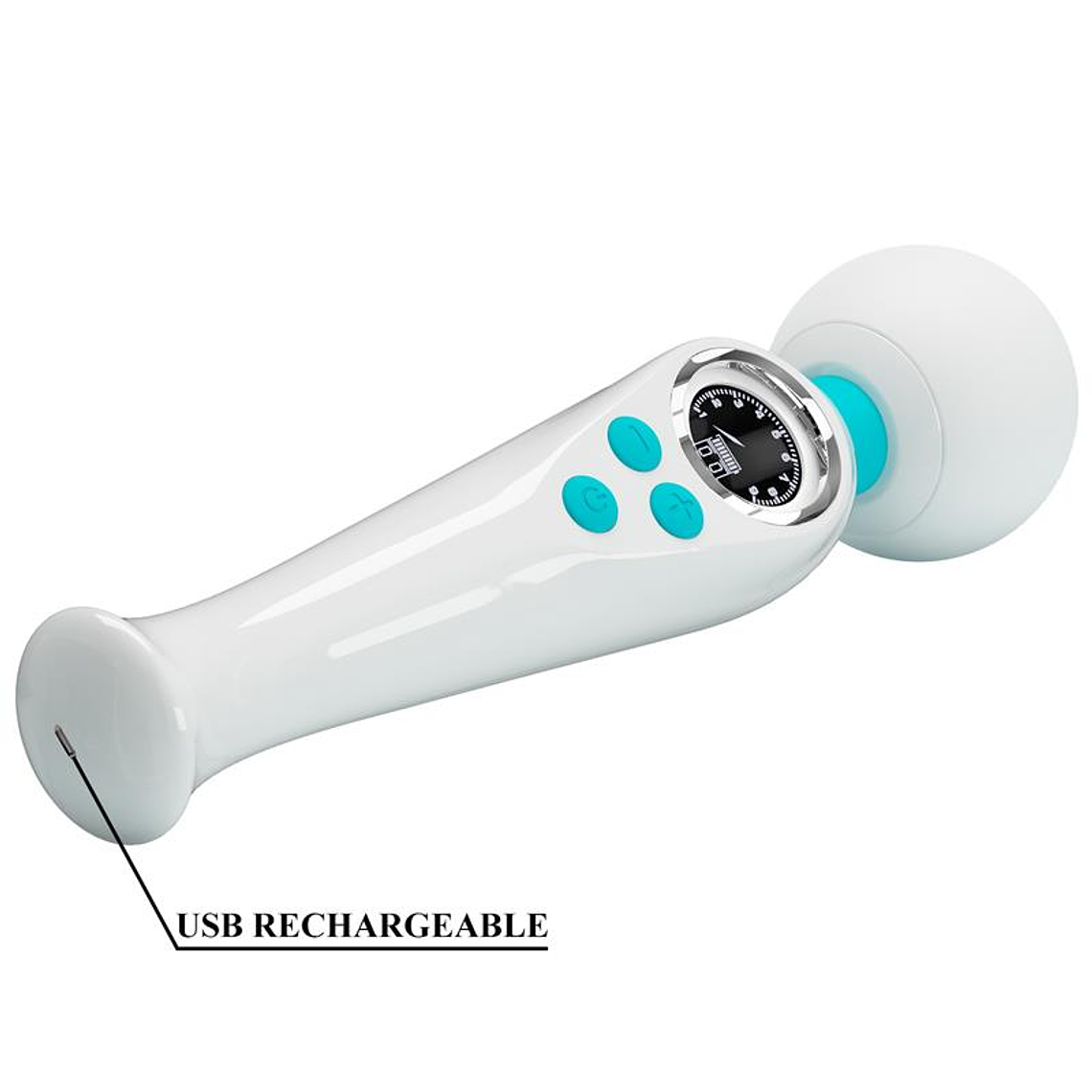 Skyler Massager Wand with Digital Screen White 11