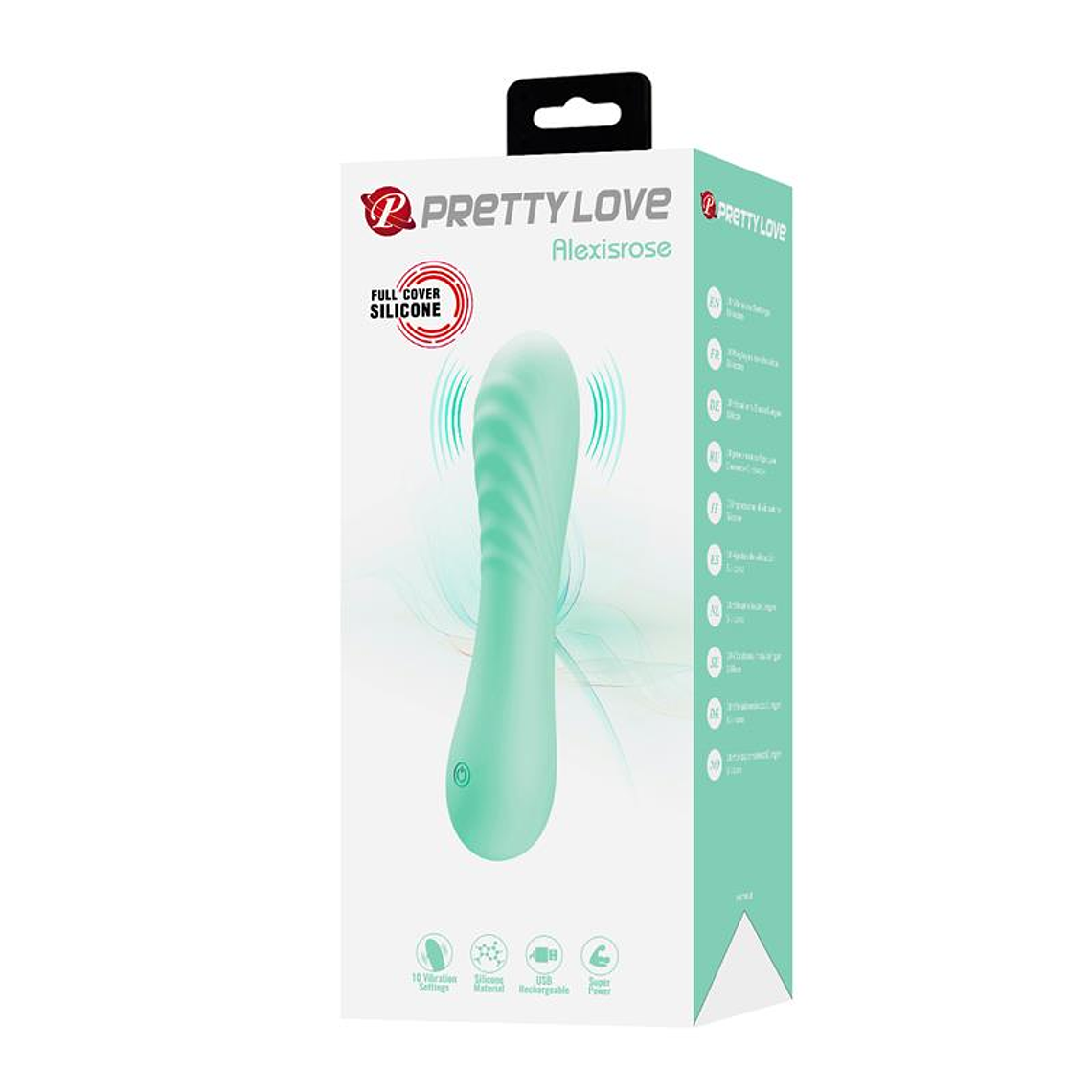 Vibrador Elegante de Cobertura Total em Silicone 10