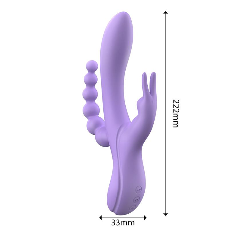 Lindsey - Vibrador Duplo com Estimulador de Coelho da Engily Ross 7