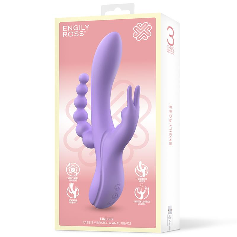 Lindsey - Vibrador Duplo com Estimulador de Coelho da Engily Ross 8