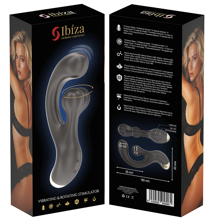 Estimulador Vibrador e Rotatório Ibiza - Dupla Tecnologia 6