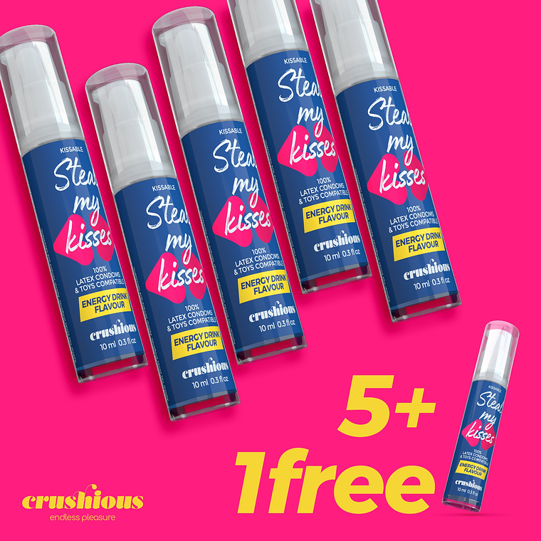 Promoção 5+1 Grátis | Gel Lubrificante Sabor Bebida Energética 10ml | Crushious 1