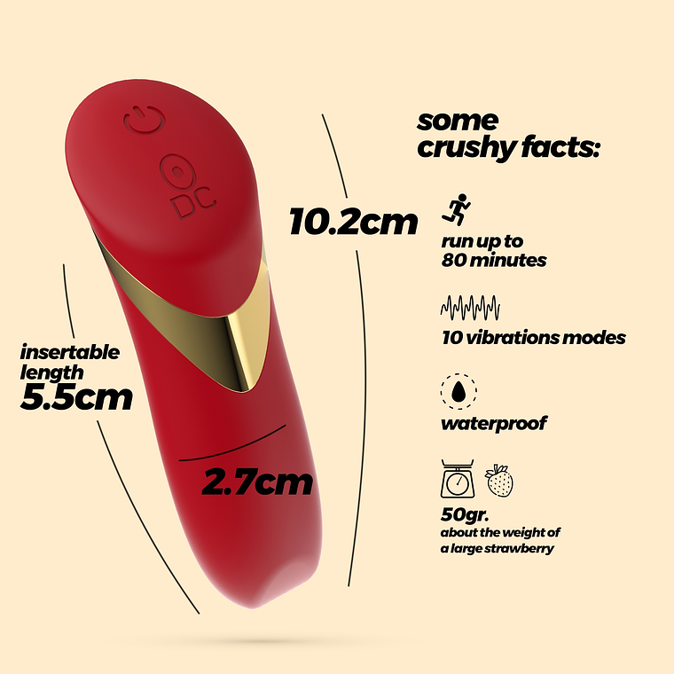 Bala Vibratória Blinders Recarregável | 10 Modos | Crushious 6