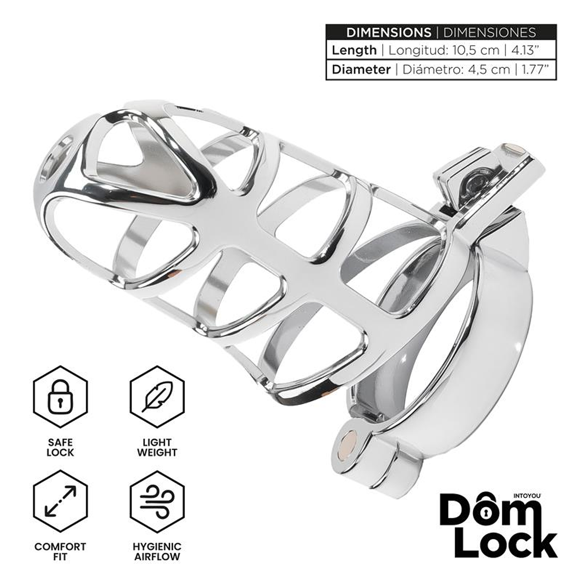 Domlock | Gaiola Peniana Tamanho M com Cadeado 4