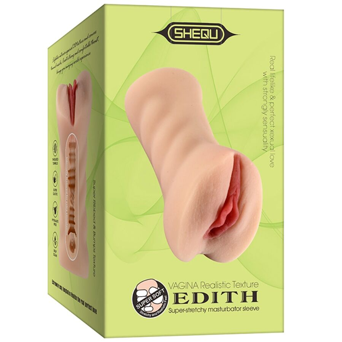 Masturbadores SHEQU EDITH | Vaginas Realistas em Silicone de Grau Médico 6