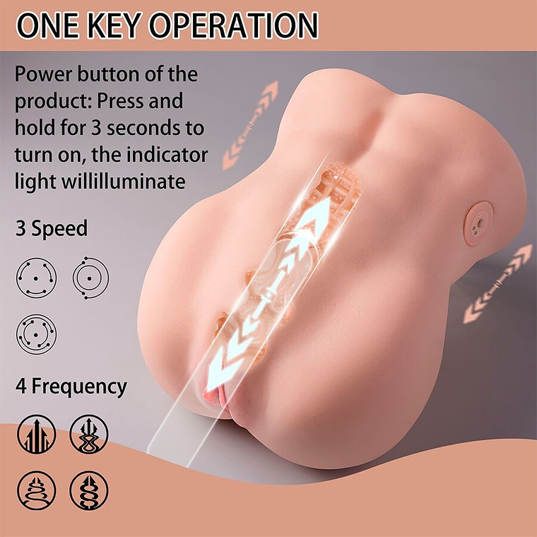 Masturbador XISE 25cm com Thrusting Automático | Vagina Realista 16