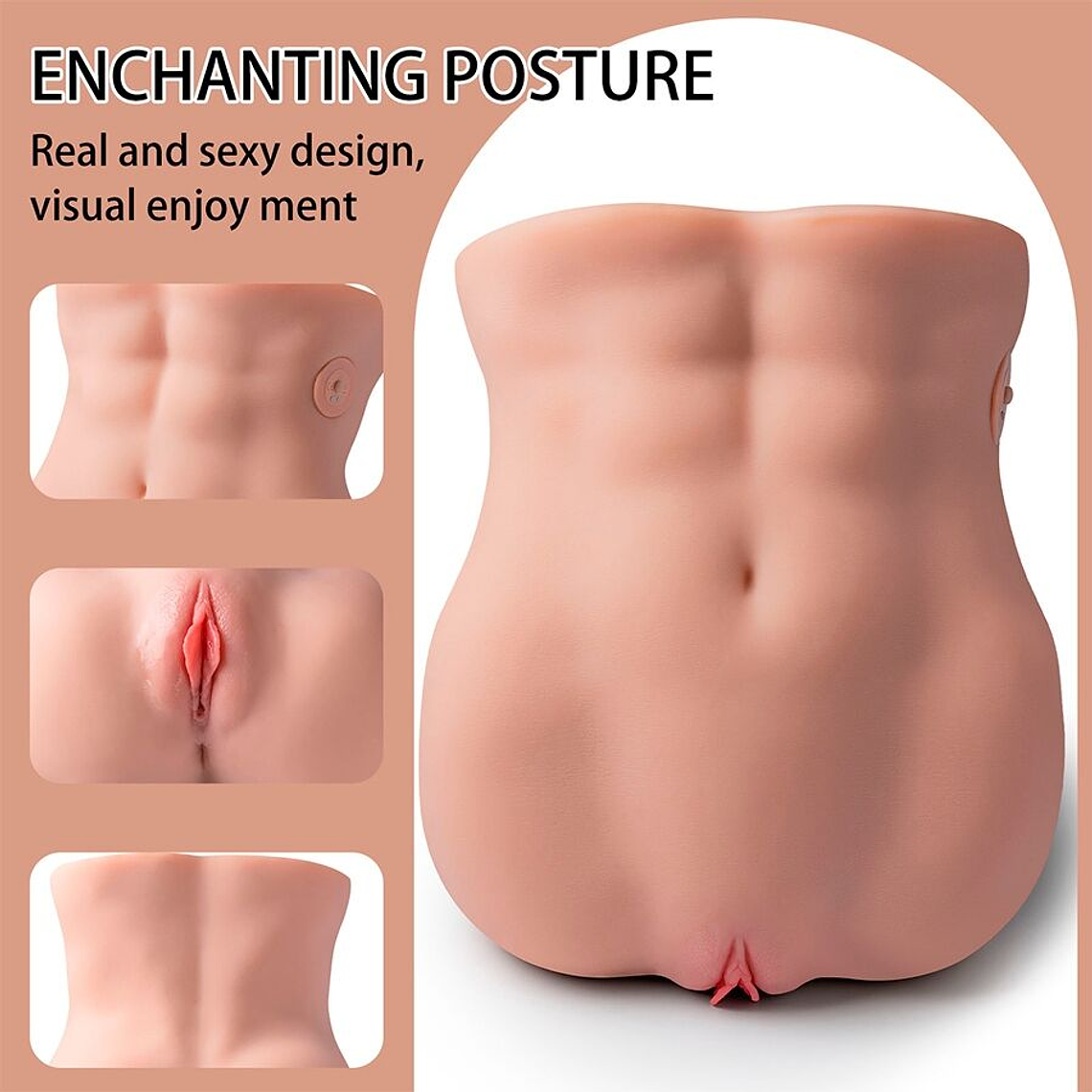 Masturbador XISE 25cm com Thrusting Automático | Vagina Realista 10