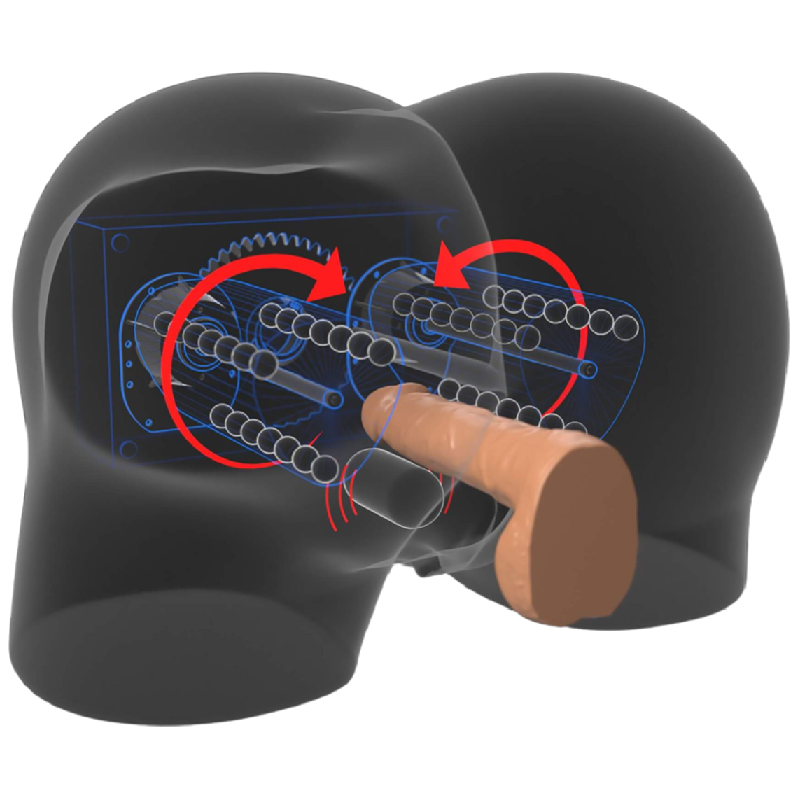 Milk Me Silly | Masturbador de Bunda com Rotação Dupla 2
