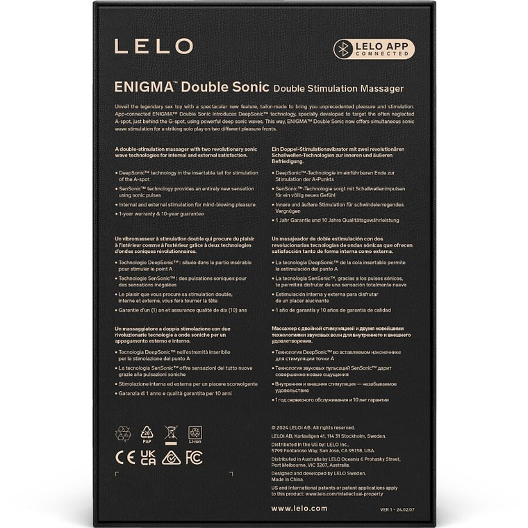 LELO ENIGMA™ Double Sonic | Vibrador para Ponto A, Clítoris e Ponto G | Click do Prazer 6