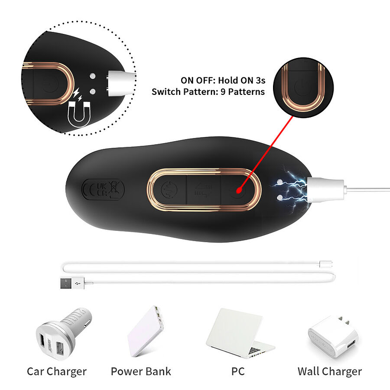 Vibrador de Próstata ARMONY | Rotação + 9 Vibrações + Controle Remoto | Click do Prazer 6