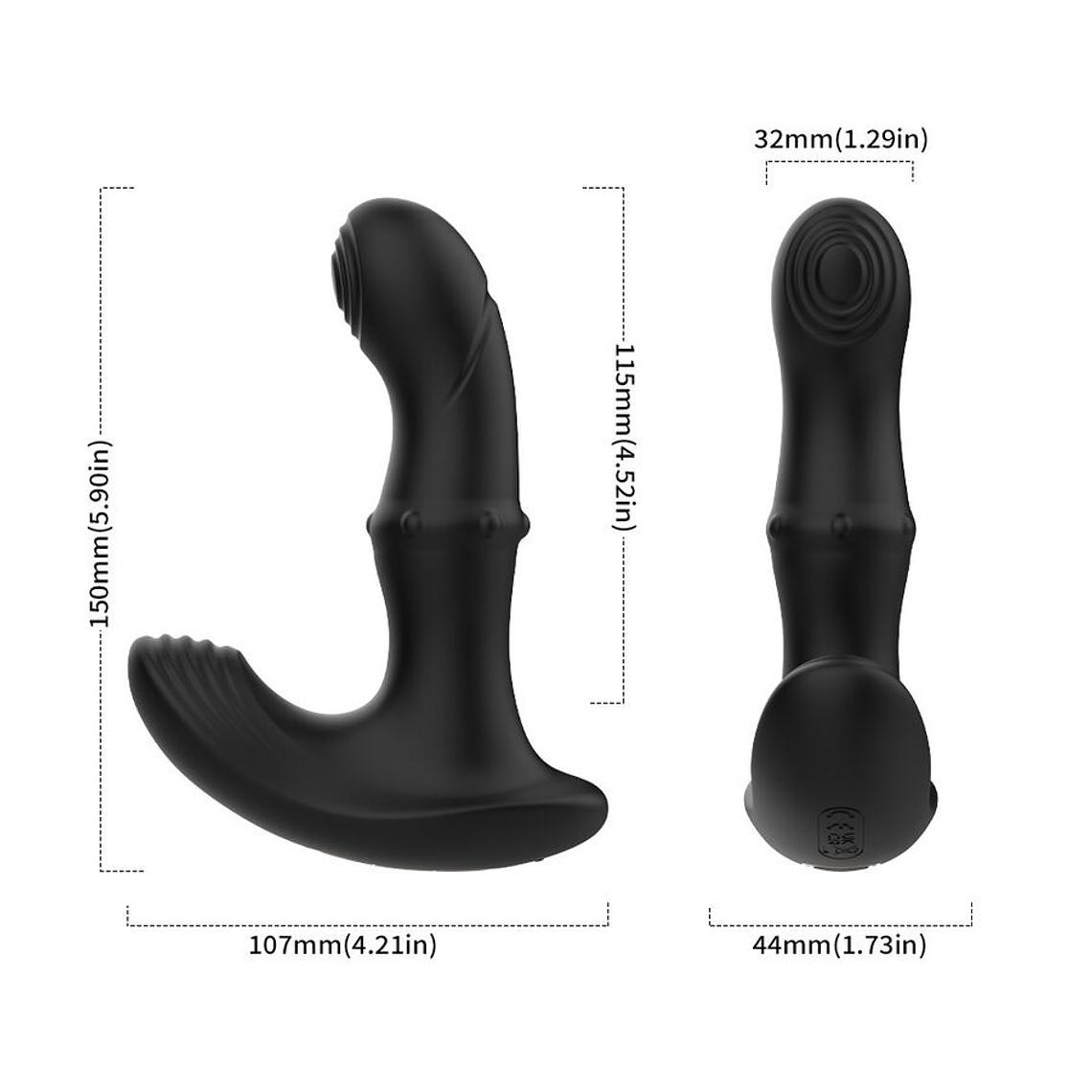 Vibrador de Próstata ARMONY | Rotação + 9 Vibrações + Controle Remoto | Click do Prazer 7